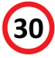 Op straten met snelheidslimiet 30 km/h