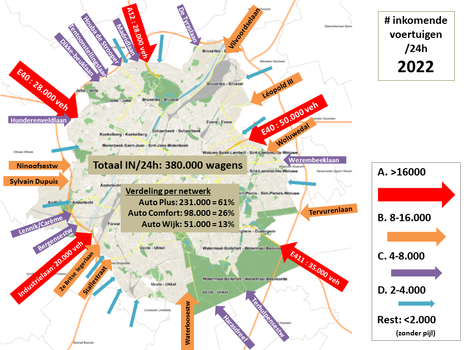 Carte des entrées de ville.